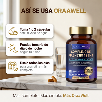 Complejo de magnesio 12 en 1 - Oraawell